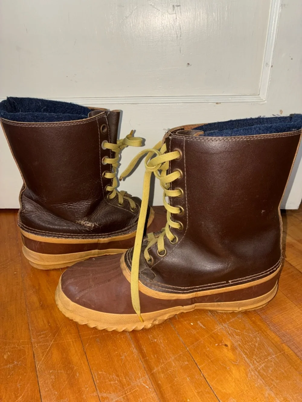 Vintage Sorel Kaufman Eskimo Winter Duck Boots Wool Liner Mens 10.5/11